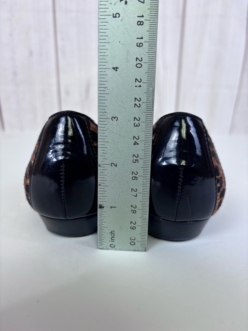 Talbots Leopard Print Calf Hair Flats Pointed Toe Dressy Shoe Brown Black Sz 8.5 - Picture 14 of 16